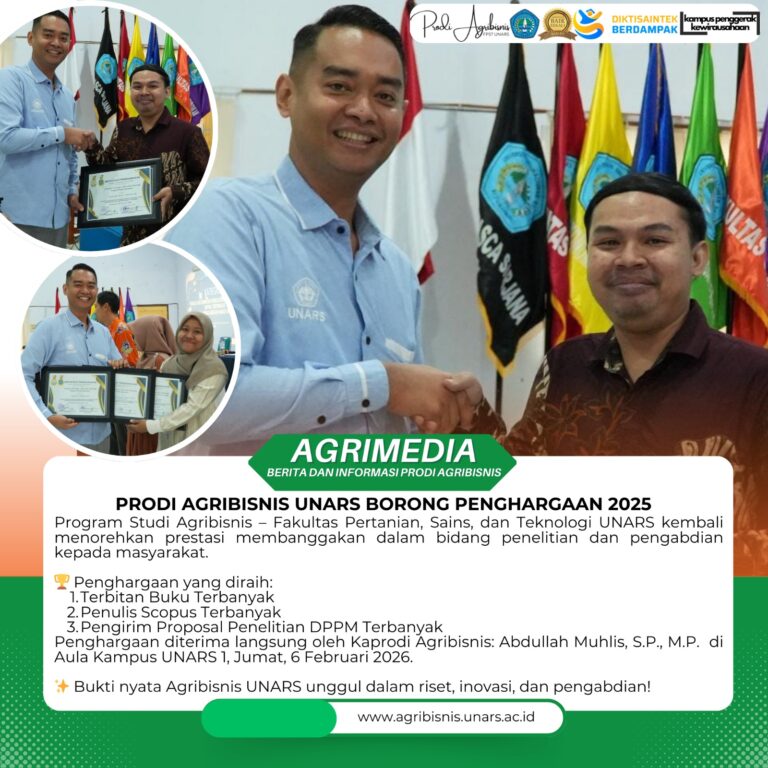 Prodi Agribisnis FPST UNARS Borong Penghargaan Pada Tahun 2025