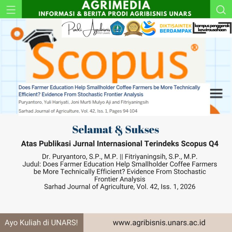 Selamat & Sukses Atas Publikasi Jurnal Internasional Terindeks Scopus Q4