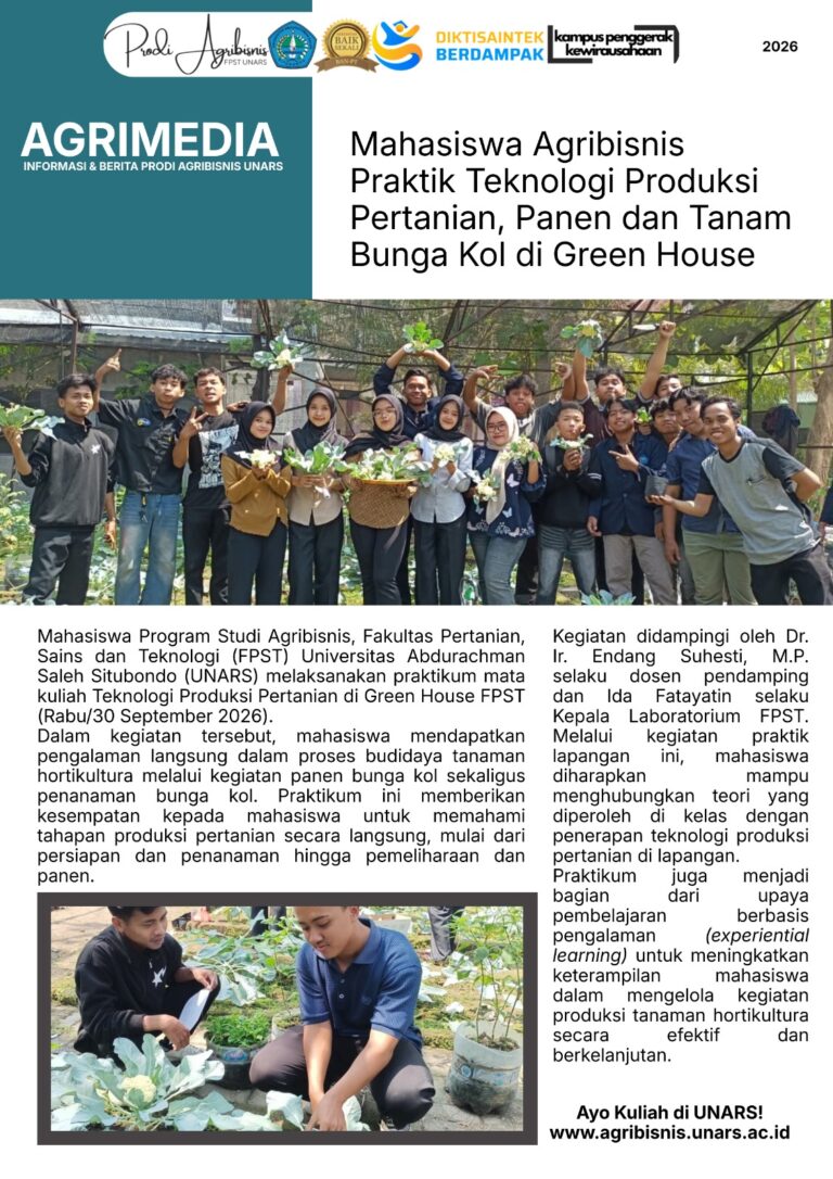 Mahasiswa Agribisnis Praktik Teknologi Produksi Pertanian, Panen Dan Tanam Bunga Kol Di Green House